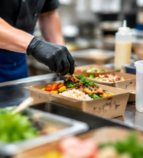 Préparation des repas en cuisine